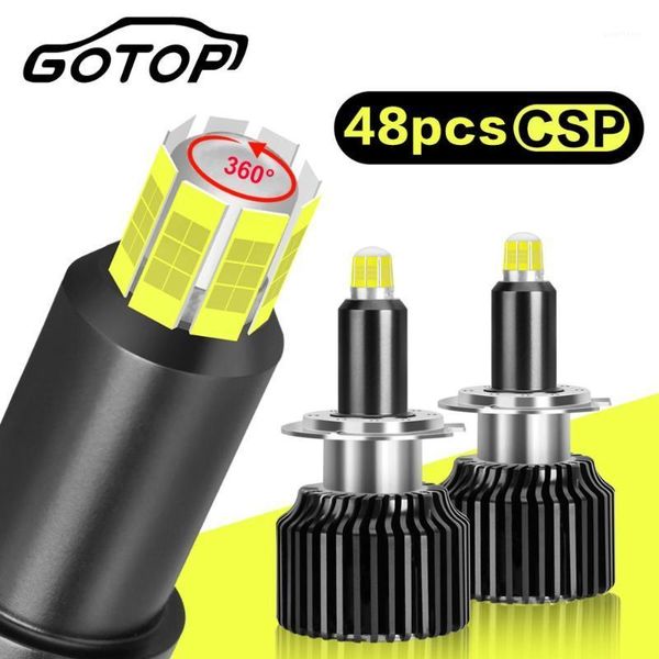 

48pcs csp chips h7 led car headlight h1 h11 canbus error led 9005 hb3 9006 hb4 50w 18000lm car accessories 4300k 6000k auto1