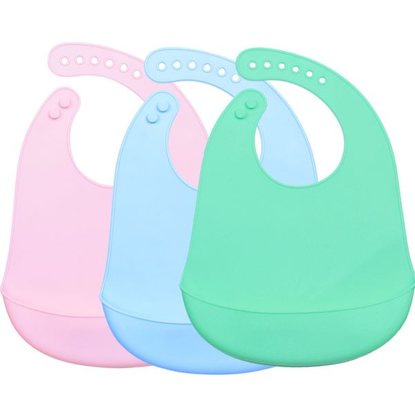 

silicone baby bib baby rice bag bib waterproof children's eating bib burp cloths baby feeding