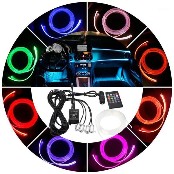 

8 colors diy ambient light el cold line flexible interior atmosphere moulding trim strips light lamps for motorcycle auto cars1