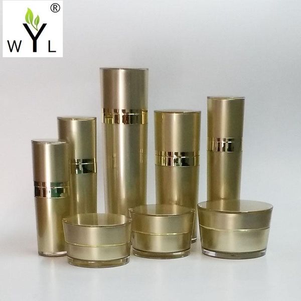 

storage bottles & jars 10pcs/lot 15/30/50g white acrylic eye/face cream jar 15/30/50/80/120ml diy luxury empty cosmetic lotion packing conta