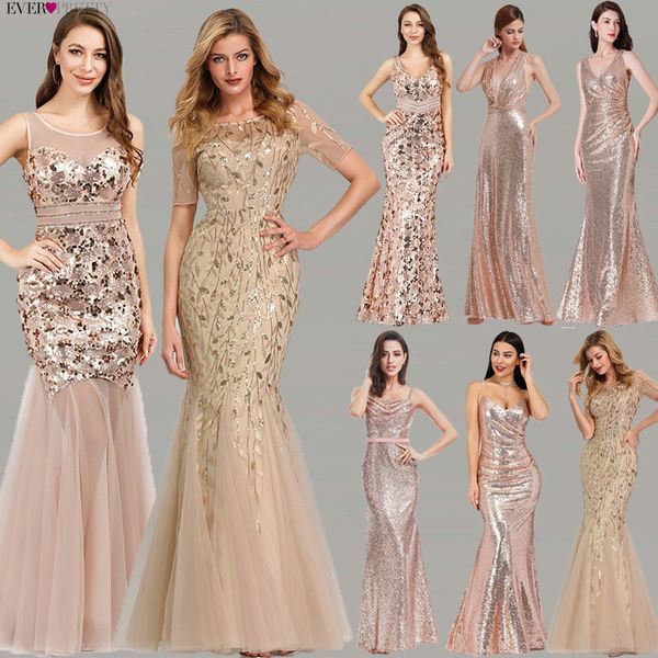

plus size gold sequined evening dresses ever pretty mermaid v-neck elegant women formal party long dresses abendkleider 2020 lj201124, White;black