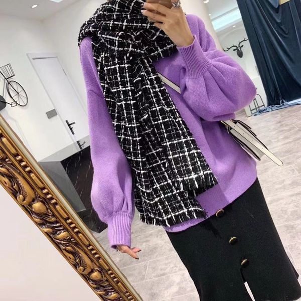 

imitation cashmere scarf dual purpose women's autumn and winter fragrance, warm and versatile long shawl neck klwe, Blue;gray