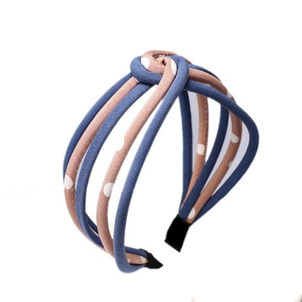 

cokk cokee навязку завязанный кросс церкви широкая для женщин мода ювелирные изделия точка волос полосы голову повязки волосы головы головой, Blue;gray