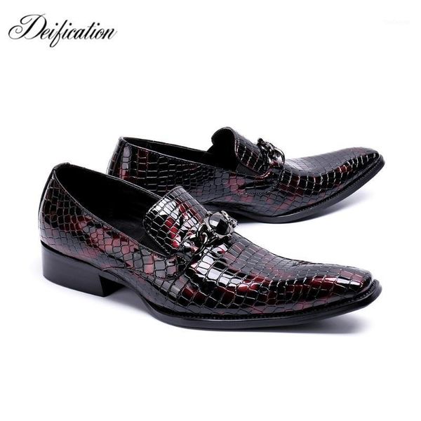 

dress shoes deification genuine leather party wedding mens italian casual luxury office brogues oxfords formal for man mocassim1, Black