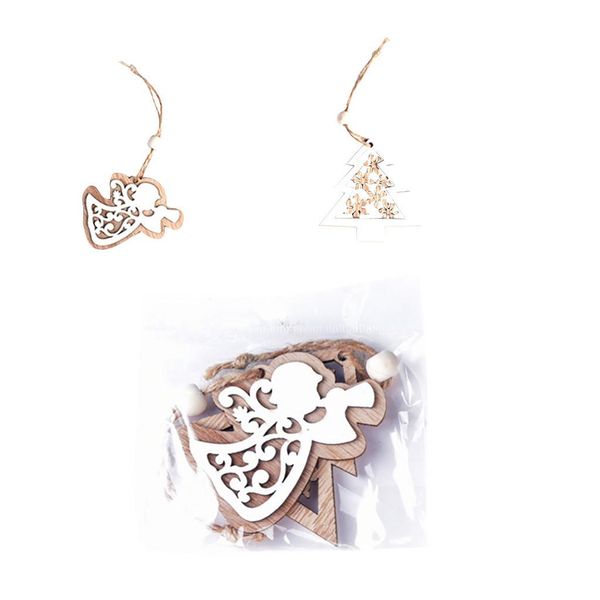 

2 шт. рождественские украшения деревянные подвески diy мини рождественская елка коробка украшения рождественские дни рождения вечеринка укра