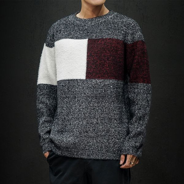 

2021 new male christmas sweaters winter clothes asian size -4xl 5xl 6xl japan style pullovers designer p7ev, White;black