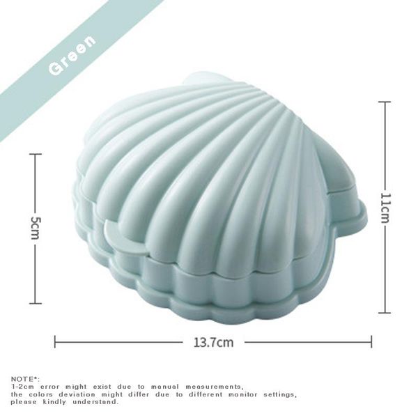 

non-slip bathroom soap holder cute shell-shaped soap box creative dust-proof soap dish drain rack household tray case container q bbypns