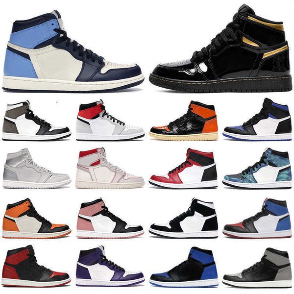 

men basketball shoes 1s high og jumpman 1 black metallic gold dark mocha lucky green rust pink mens women trainers sneakers