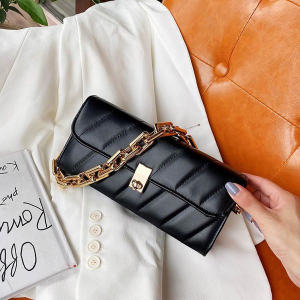 

shoulder bags women's bag gold chain square underarm purse luxury ladies messenger girls gift outing daily