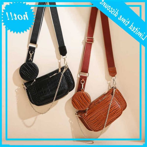 

wild messenger casual shoulder bags for women 2021 ladies bake flap chains crossbody tas rits triple women's handbags