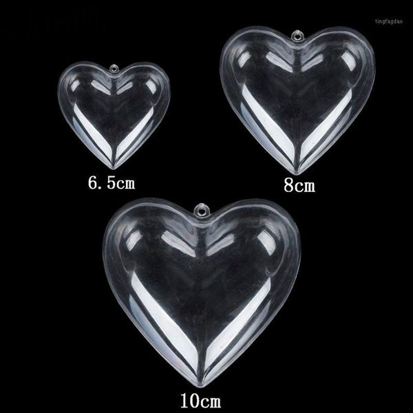 

gift wrap 10pcs/lot clear candy ball box plastic heart ornament for christmas wedding party decor 3 size choose1