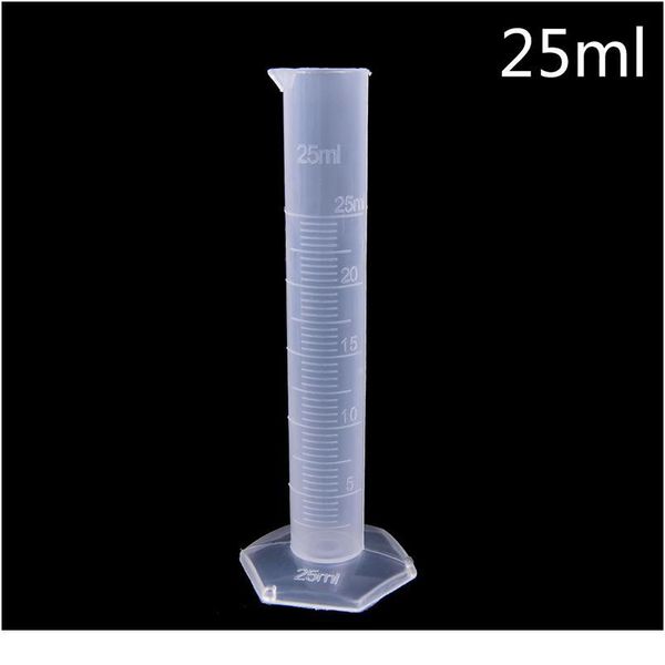 

25ml plastic measuring cylinder graduated tools chemistry laboratory cylinder tools school lab supplies 25ml bbyojx