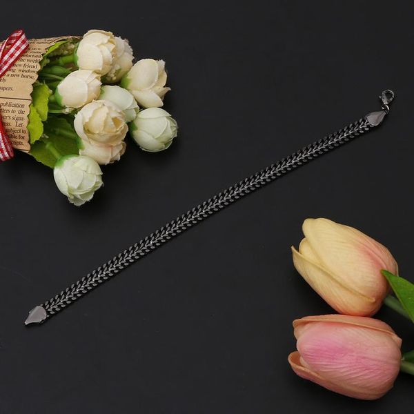 

hip hop metal men women bracelet ice out cuban chain punk hip hop rapper street fashion pop bracelet wmtmiv, Black