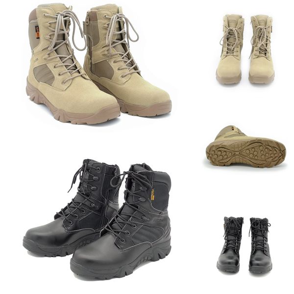 

2021 non-brand men cowhide suede delta tactical military boot outdoor high-desert combat boots mens shoes 39-46, Black