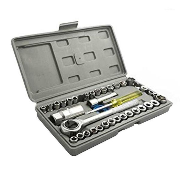 

40 pcs combination socket wrench tool kit set machine repair socket wrench car repair tool tsh shop1