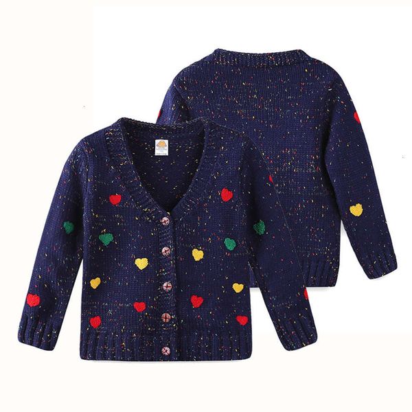 

sve autumn baby coat love long winter 2019 new girls' sweater children's t-shirt, Blue