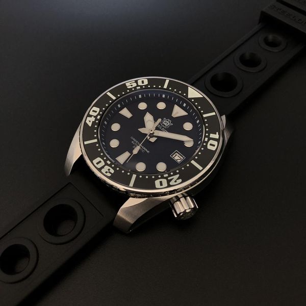 

professional 200m dive watch 316l стальные механические часы auoma create original япония nh35a часы дайвинга sapphire c3 светящийся bbypus, Silver