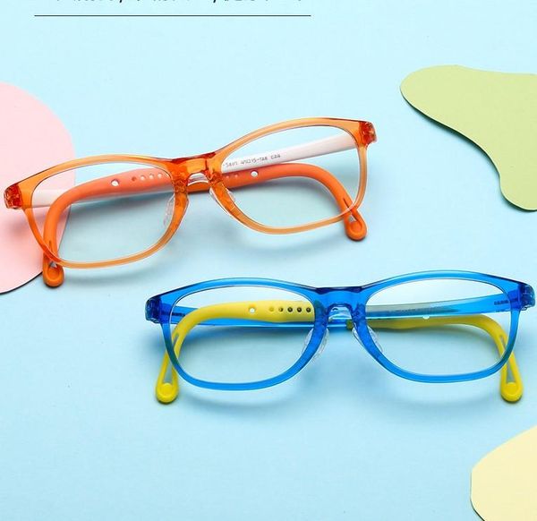 

sunglasses 2021 anti blue light children's glasses boys &girls' goggles uv proof comfortable soft silicone frame eyeglasses tr mat, White;black
