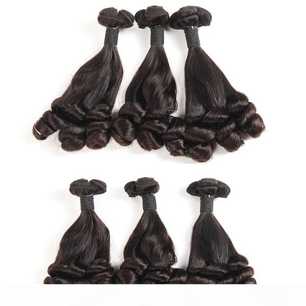 

dilys brazilian peruvian indian aunty funmi hair extensions grade egg curl bouncy curl vrigin human hair 3 bundles natural color, Black