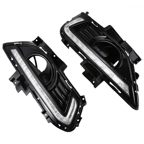 

2x drl led daytime running light fog lamp cover for mondeo fusion 2013-20201