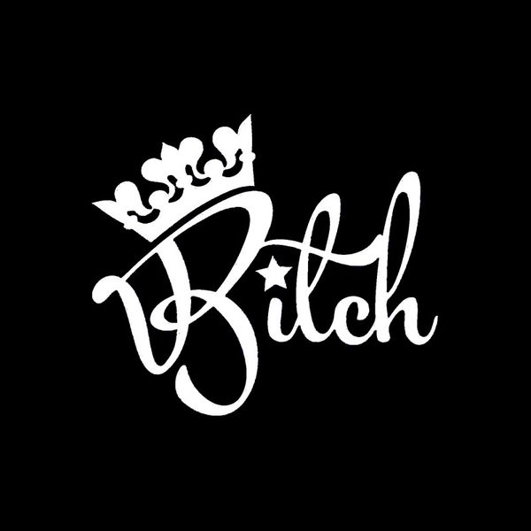 

15.5cm*13.5cm funny queen vinyl car-styling car window sticker decals black/silver accessories c15-0092