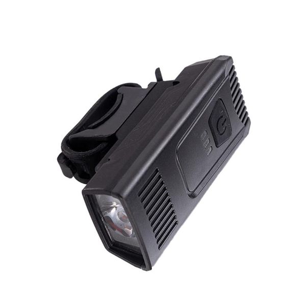 

1pc durable led usb charging strong light long range mountain bike riding lights (black)