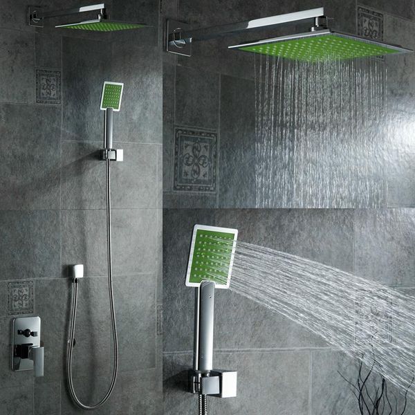 

becola 8 inch shower set bathroom chrome rainfall shower faucet kit wall mounted b s0808 wmtwfi