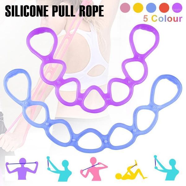 

silicone resistance band arms chest training loop figure 8 home workout equipment1