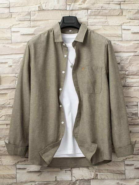 

men embroidery pocket patched shirt without tee 991p#, White;black