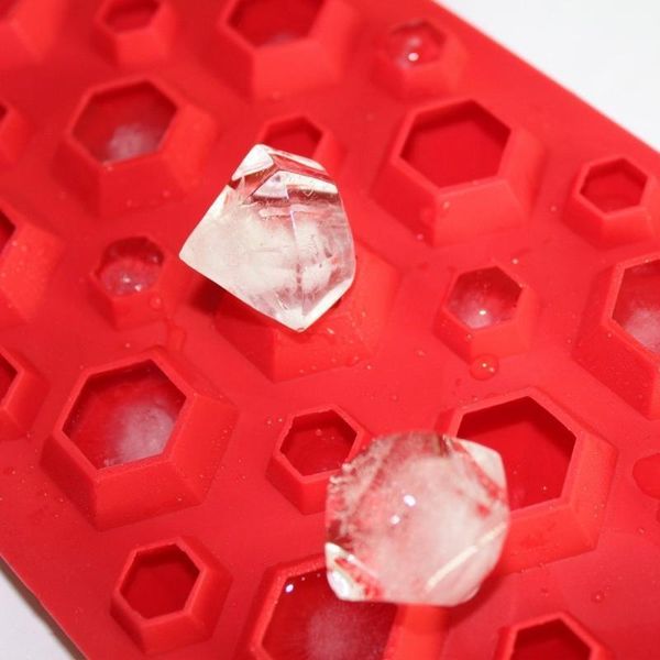 

3d diamonds gem cool ice cube chocolate soap tray mold silicone fodant moulds1