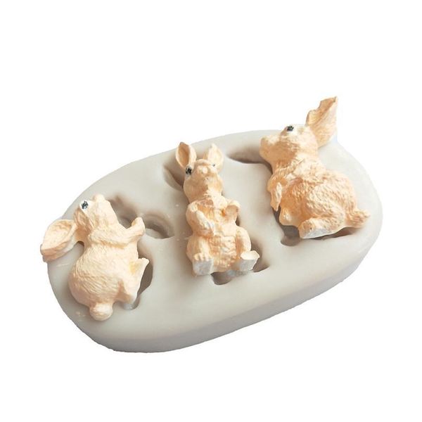 

3d sile candy mold rabbit shape baking cake chocolate mould heat resistance diy cake decorating t jllfcl