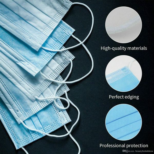 

non layer disposable clearance wove 3 us stock ply filter mouth face mask breathable earloops masks