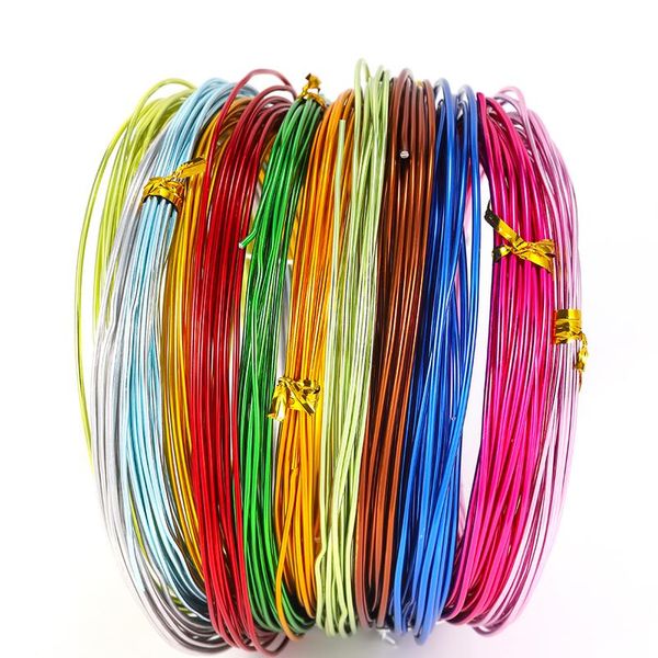 

2-10m/lot multicolor multi-function soft aluminum metal wire craft floristry wire for bracelet jewelry makings diy wmtxip, White;red