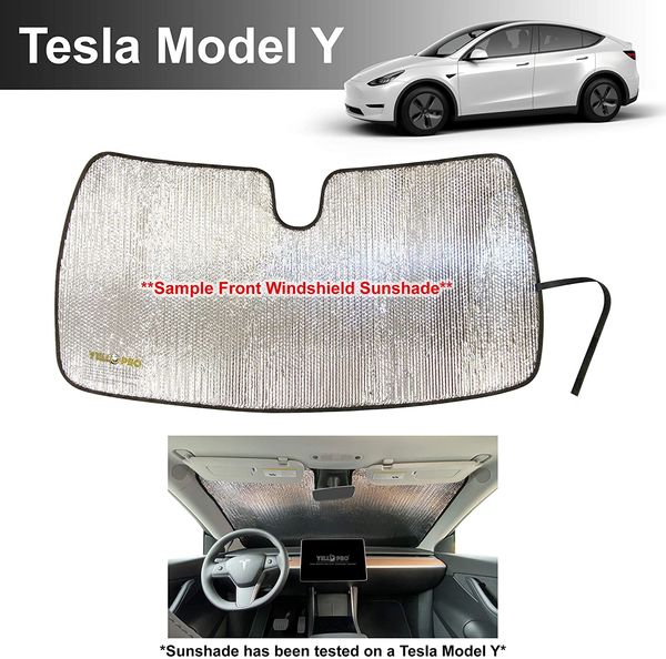 

automotive reflective front windshield sunshade for tesla model y suv sun protection uv reflector accessories