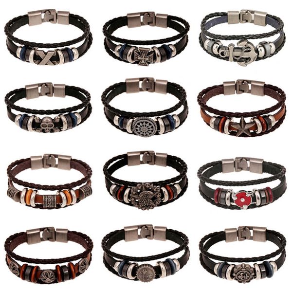 

fashion clasp bracelet factory direct sale cow leather bracelet fb219 mix order 20 pieces a lot charm bracelets, Golden;silver
