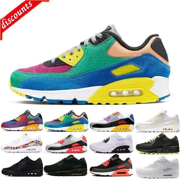 

wholesale fashion men sneakers shoes classic 90 men and women running shoes sports trainer cushion 90 surface breathable sp