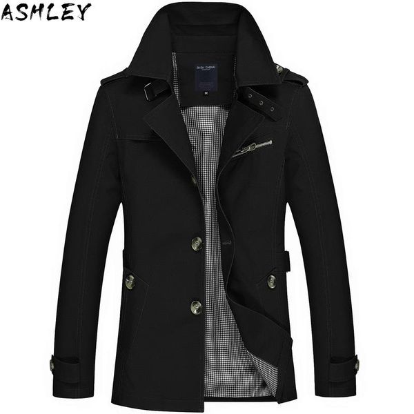 

overcoat khaki korean black plus size xxxl xxxxl 5xl british style slim fit trench coat new spring 2021 men's windbreakers, Tan;black