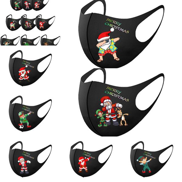 

factoryzrd2kid christmas designer face dust-proof breathable santa claus elk printing ice silk cotton mask xmas ma