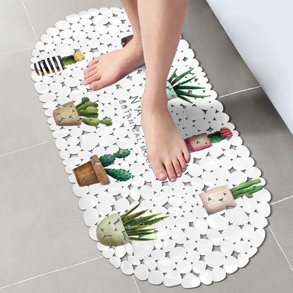 

красочная ванная комната для ванны, выладьте творческий ковер мягкий пластиковый нескользящий массаж ноги мультфильм пвх водонепроницаемый д