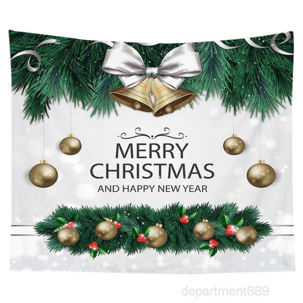 

a-christmas decoration tapestry home bedroom wall hanging cartoon santa claus print tablecloth yoga mat beach towel party backdrop owc2582