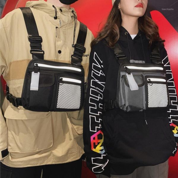 

outdoor bags rig bag reflective tactical hip-hop men chest functional vest pack waterproof waist shoulder for outdoor1