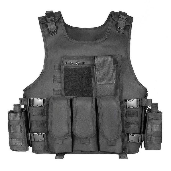 

hunting vest molle vest tactical plate carrier swat fishing cs game outdoor army armor, Camo;black