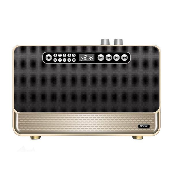 

30w wireless speaker bluetooth wooden home outdoor loudspeaker fm radio stereo hifi bass bedside portable subwoofer usb