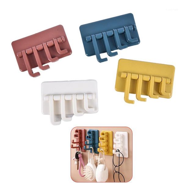 

1pcs kitchen wall hanger load bearing 3kg bathroom hooks seamless adhesive hook rotatable strong stick hook1