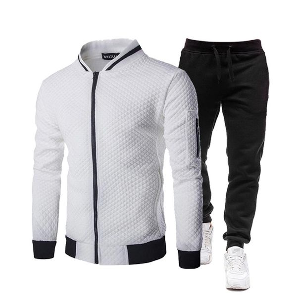 

autumn and winter suit brand sportswear 2-piece clothing hoodie + pants set men's jacket, Gray