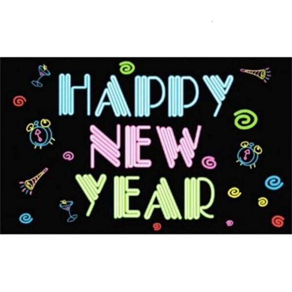 

happy new year 3ft x 5ft polyester banner flying 150* 90cm custom flag outdoor hn3outletvdhd
