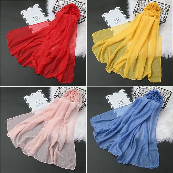 

cotton headband casual solid winter scarves women thin shawls and wraps foulard bandana femme hijab pashmina echarpe 2020 new wmtwpv, Blue;gray