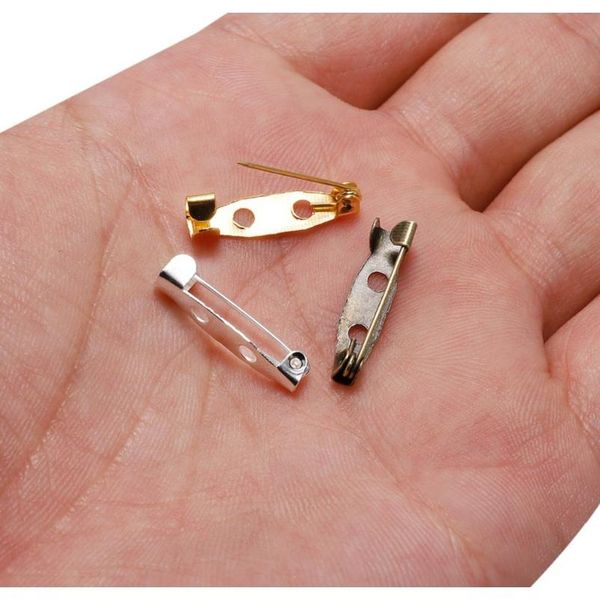 

50pcs lot 15 20 25 30 35 mm brooch clip base pins safety pins brooch settings blank base for diy jewelry making f sqcjzd, Gray