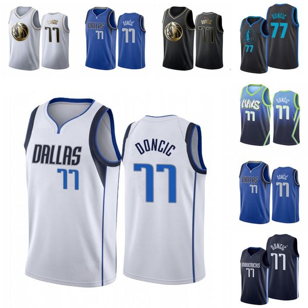 

dallas mavericks men luka doncic basketball jersey, Black