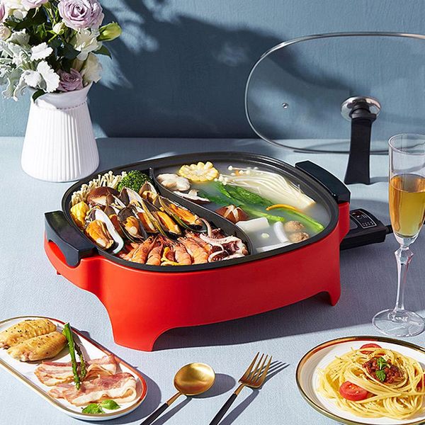 

electric skillets 6l multi-function cooker double flavor pot household yuanyang 2100w split type cooking machine